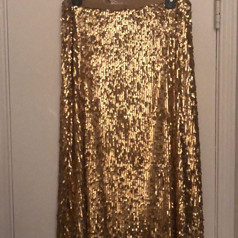 Gold sequin skirt